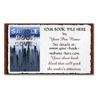 Writer / Author Promotion Book Cover: Aged Paper Magnetic