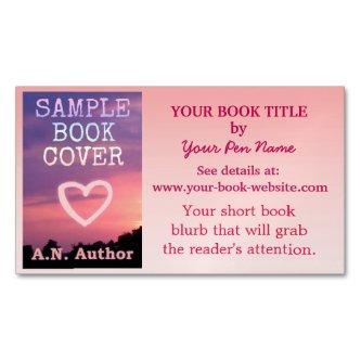 Writer Author Promotion Book Cover Pink Ombre  Magnet