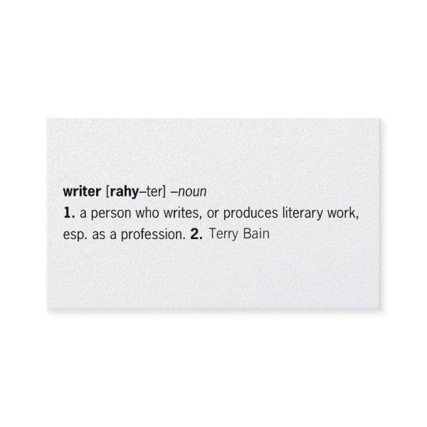 Writer Defined [as You]