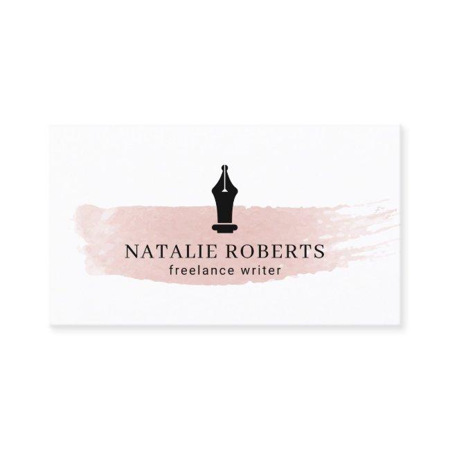 Writer Editor Author Pen Nib Logo Watercolor