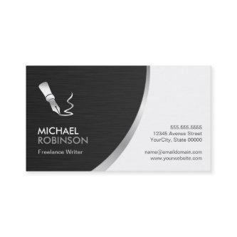 Writer Pen Logo - Modern Professional Silver Metal