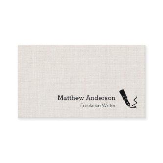 Writer Pen Symbol - Simple Elegant Linen Look
