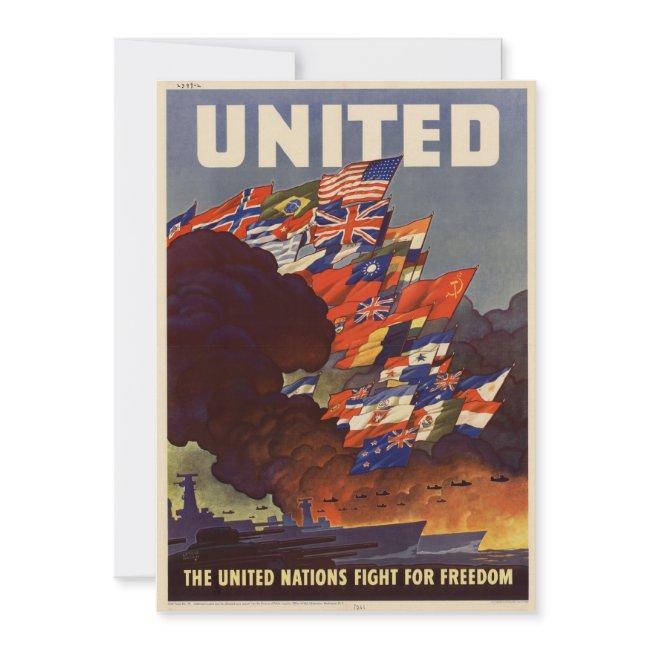 WWII Vintage Poster Invitation