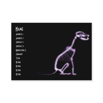 X-RAY PUPPY DOG SKELETON SITTING - PURPLE