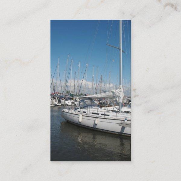 Yachts in Marina Small Photo Card