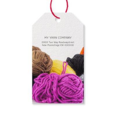 Yarn ball handmade wool knitting crochet business  gift tags