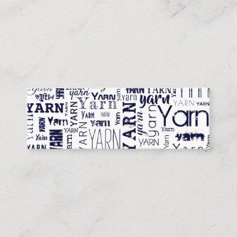 Yarn Blue Typography Text Mini