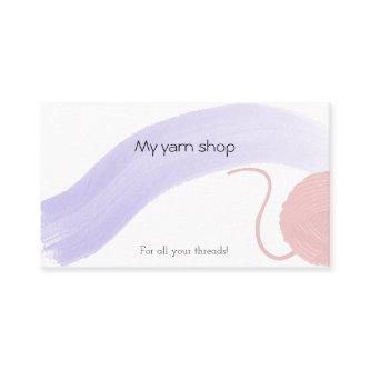 Yarn shop, wool shop, pastel colors, water colors
