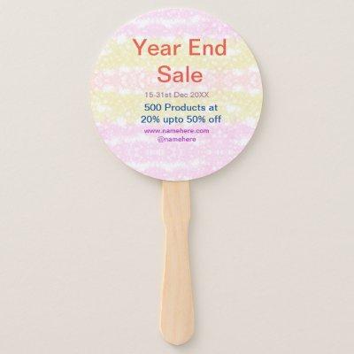 Year end sale business promotion offer add date na hand fan