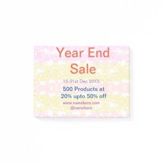 Year end sale business promotion offer add date na post-it notes