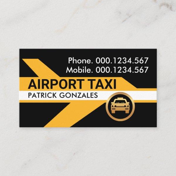 Yellow Airplane Airport Taxi Driving