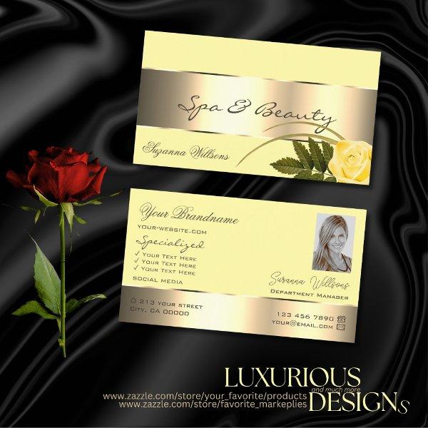 Yellow and Gold Decor Cute Rose Flower with Photo