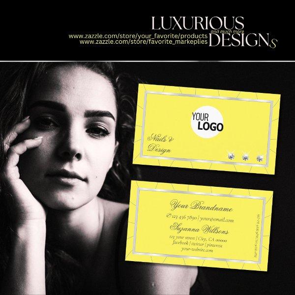 Yellow and Silver Frame with Luxe Diamonds & Logo