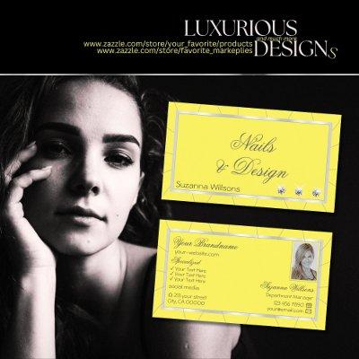 Yellow and Silver Frame with Luxe Diamonds & Photo