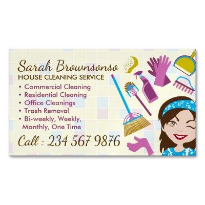 Yellow Cleaning Service Janitorial Lady Tile Wash  Magnet