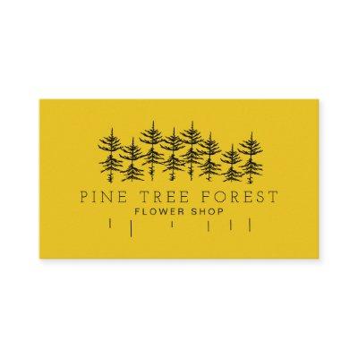 Yellow Dark Pine Tree Forest