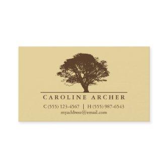 Yellow eternal oak tree elegant style nature calling card