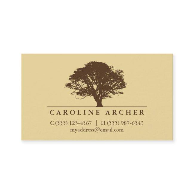 Yellow eternal oak tree elegant style nature calling card