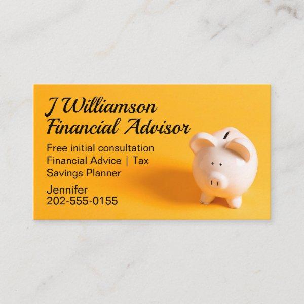 Yellow Financial Advisor Savings Accountant