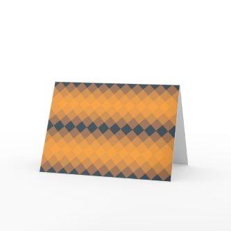 Yellow, geometric, lively, abstract trendy pattern card