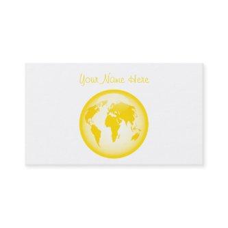 Yellow Glossy Globe, Your Name Here