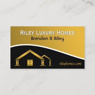 Yellow Gold & Black Home Building & Construction