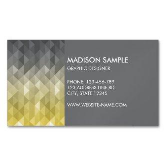 Yellow Gray Geometry pattern graphic designer  Magnet
