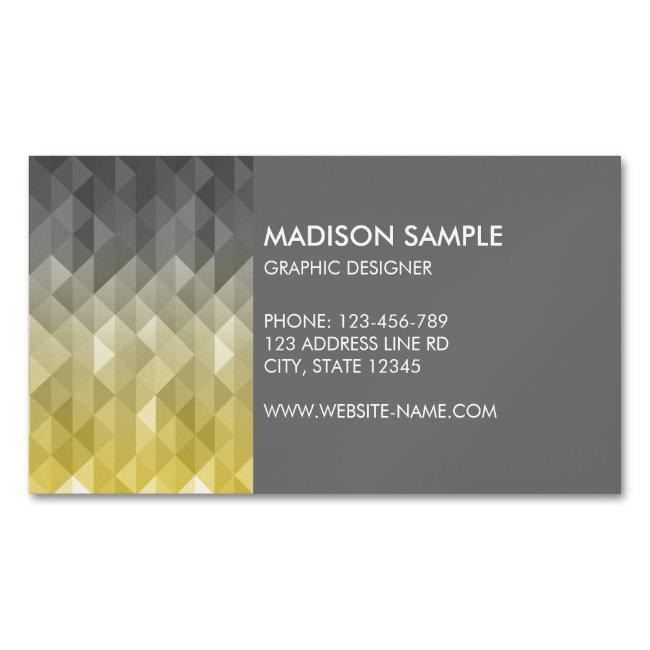 Yellow Gray Geometry pattern graphic designer Magnet