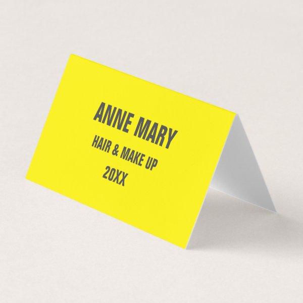 Yellow Grey Gray Beauty Hair Salon Custom