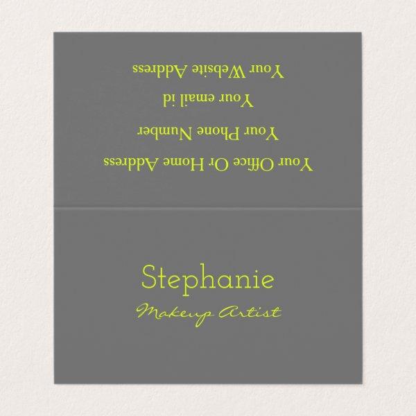 Yellow Grey Gray Custom Neon Color Makeup Artist