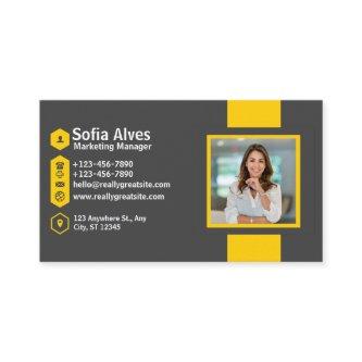 Yellow Grey Photo Modern Minimalist Professional