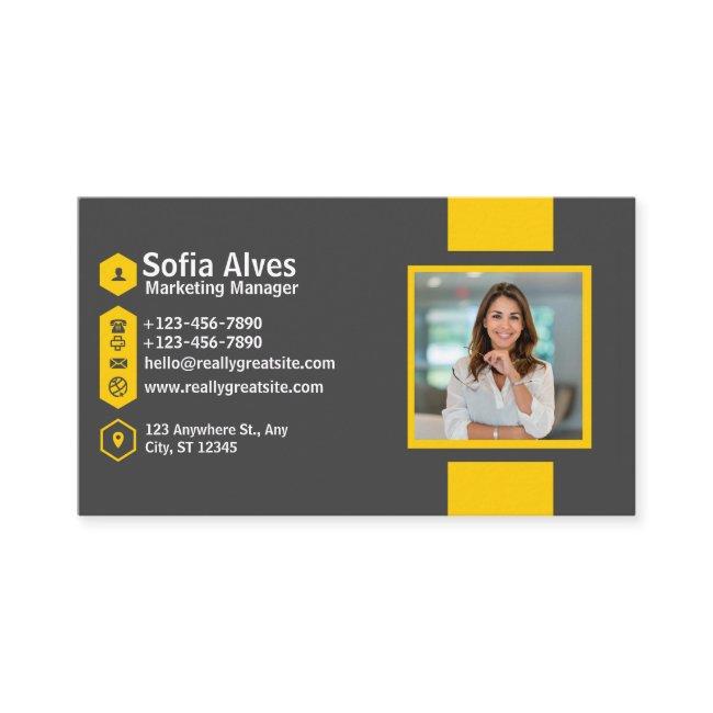 Yellow Grey Photo Modern Minimalist Professional