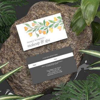 Yellow Hearts | Professional feminine reminder Appointment Card