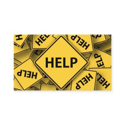Yellow Help Sign