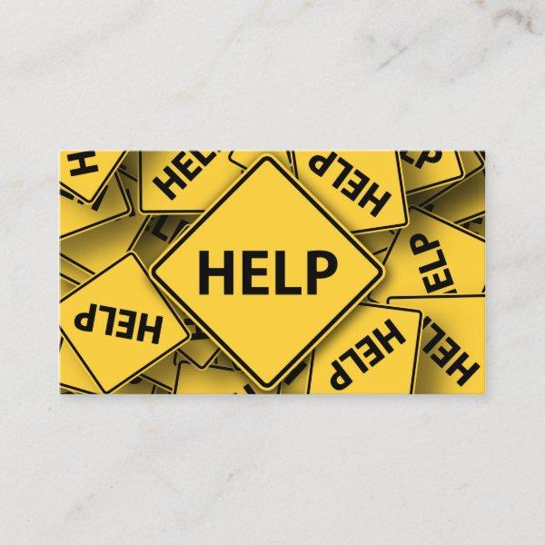 Yellow Help Sign