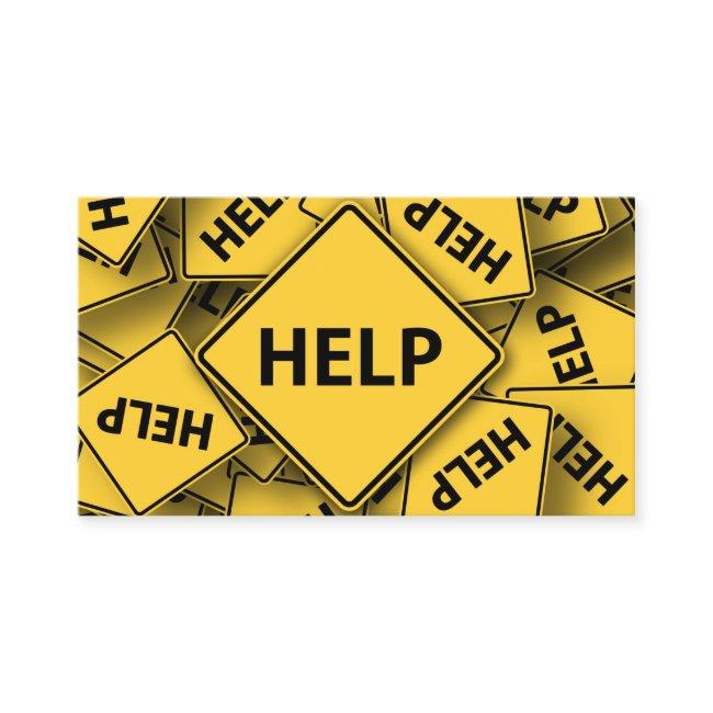 Yellow Help Sign