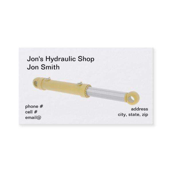 Yellow hydraulic cylinder