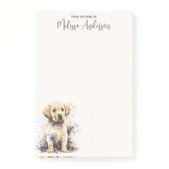 Yellow Labrador Personalized Dog Lover Puppy  Post-it Notes