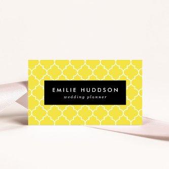 Yellow Latticework, Quatrefoil, Moroccan Trellis