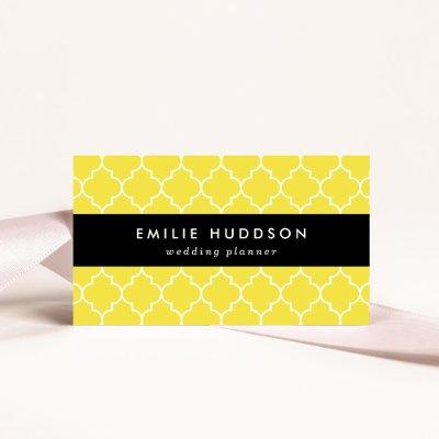 Yellow Latticework, Quatrefoil, Moroccan Trellis