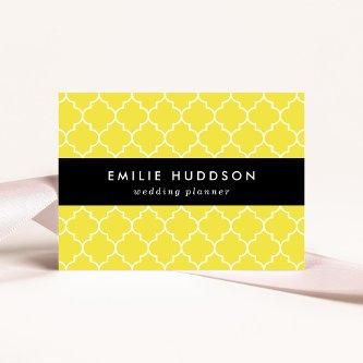 Yellow Latticework, Quatrefoil, Moroccan Trellis