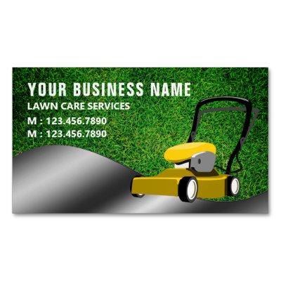 Yellow Lawn Mower Gardening Service Grass Cutting  Magnet