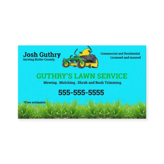 Yellow Lawncare Zero Turn mower