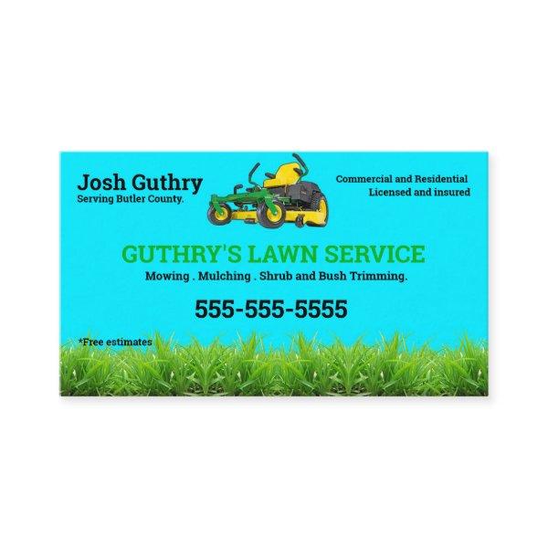 Yellow Lawncare Zero Turn mower