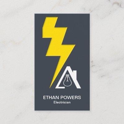 Yellow Lightning Bolt Creative Home Logo