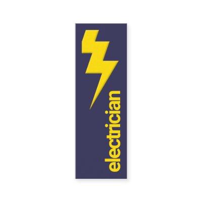 Yellow Lightning Bolt Minimalist Blue Electrician Mini