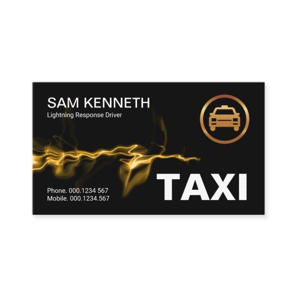 Yellow Lightning Bolt Taxi Driver