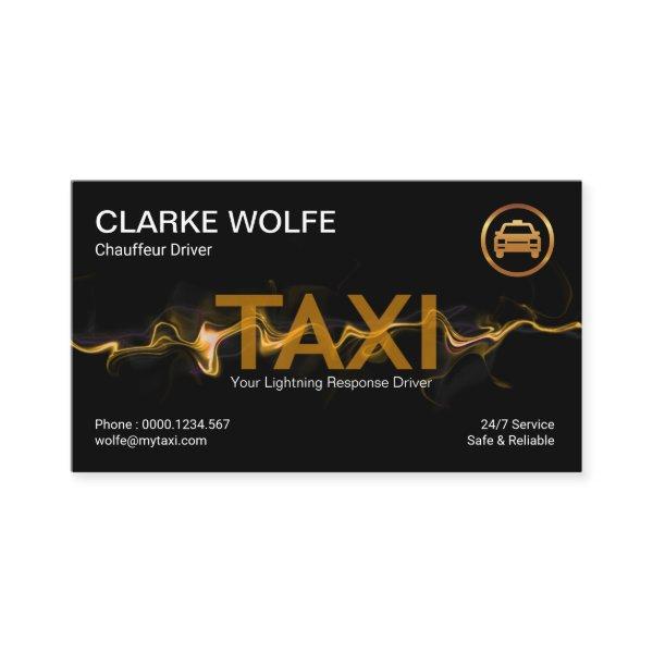 Yellow Lightning Flash Taxi Transport