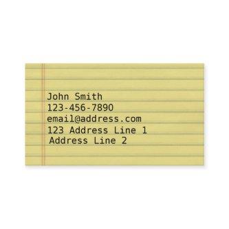 Yellow Manuscript Lined Paper