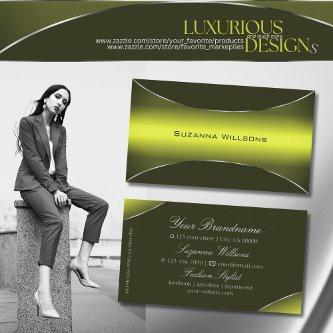 Yellow Olive Green with Silver Border Outstanding